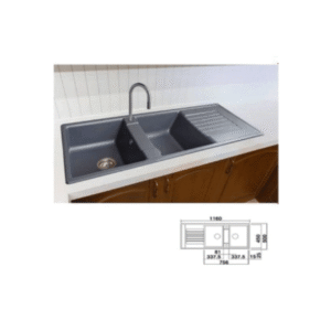 سینک گرانیتی داسی مدل Genova طوسی