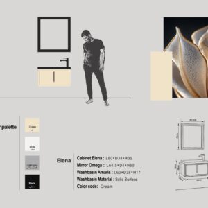 روشویی کابینتی بومرنگ مدل النا